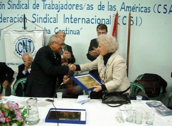 Evento organizado pelo IPPDH juntamente com a Coordenadora de Centrais Sindicais do Cone Sul (CCSCS), no 25 de junho de 2011, em Assunção, Paraguai.